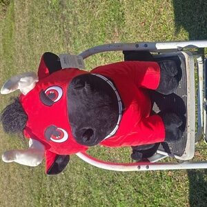 NEW Peek-A-Boo Toys "Bronx The Bull" 15” Plush Stuffed Animal Red Black